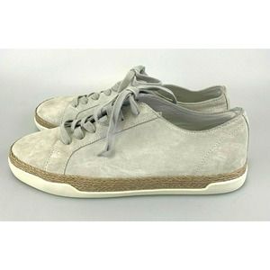 Vince Womens Espadrille Sneaker Gray Size 9 Suede Leather New